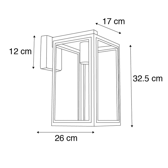 QAZQA Smart buiten wandlamp grijs incl. Wifi G95- Sutton down