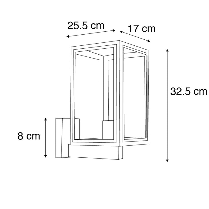 QAZQA Smart buitenwandlamp grijs incl. Smart G95 - Sutton Up