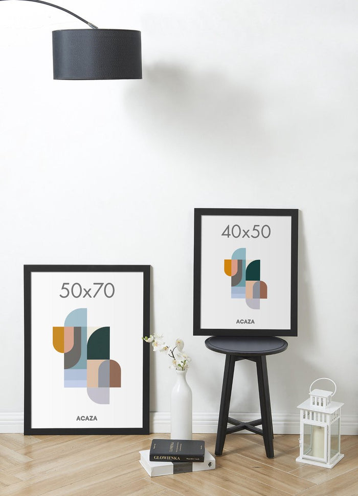 Fotokader voor Foto's van 50x70cm - MDF Houten Fotolijst - Zwart