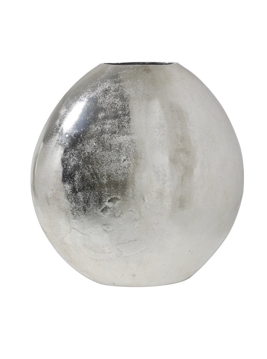 Light&living Vaas deco 53x7x53 cm POSITANO ovaal plat ruw nikkel