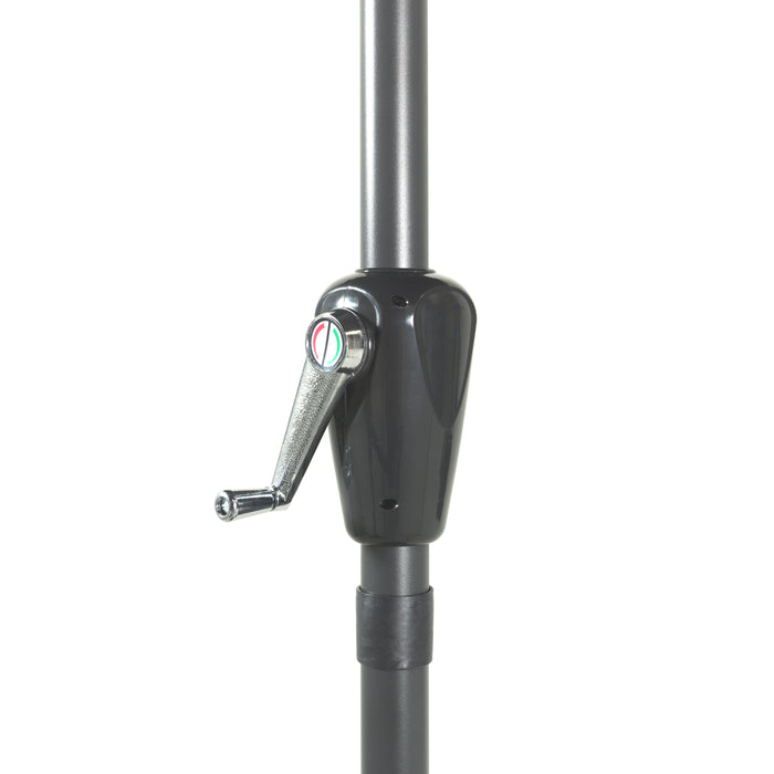 Ronde Stokparasol in aluminium - Parasol met 300 cm diameter - Grijs