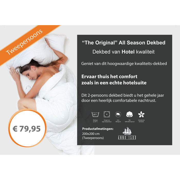 Luxe Hotel Dekbed - Anti Allergie - Warmteklasse 3 - 200x200 cm