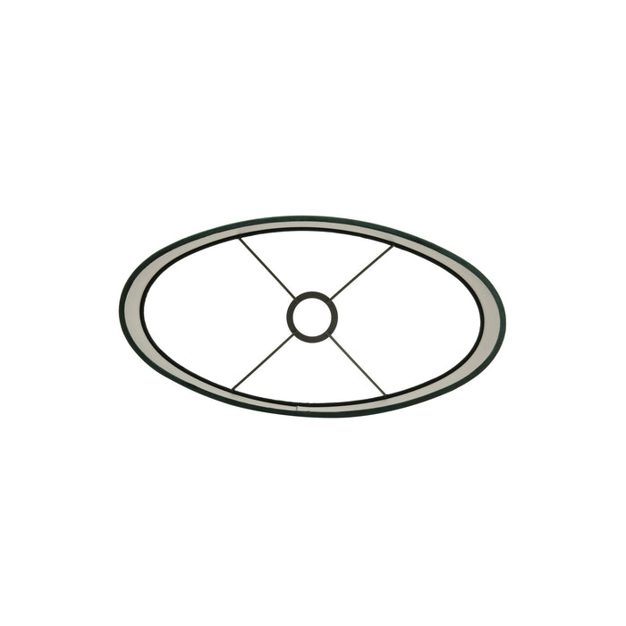 Light & Living Lampenkap Ovaal Velours - Dutch Green - 45x21x32cm