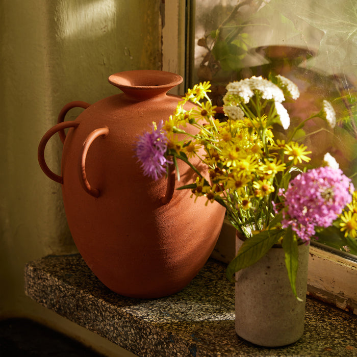 HKliving HK Objects Vaas - Terracotta Handles