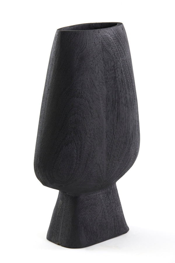 Light&living Vaas deco 26x10x40 cm SEDILO hout mat zwart