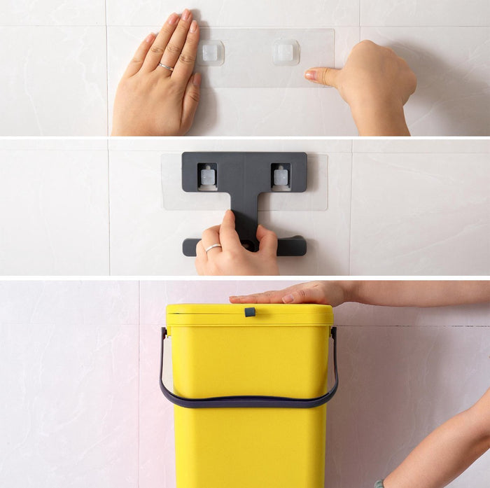 Homra Wall-Up inbouw prullenbak - 12L - Geel