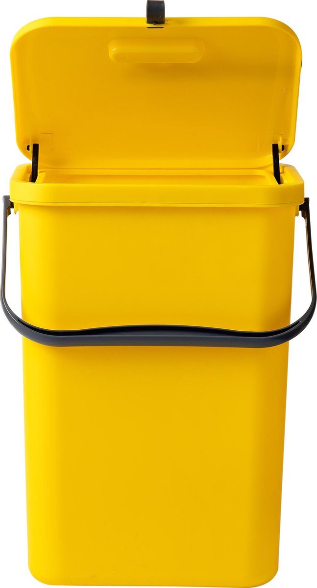 Homra Wall-Up inbouw prullenbak - 12L - Geel
