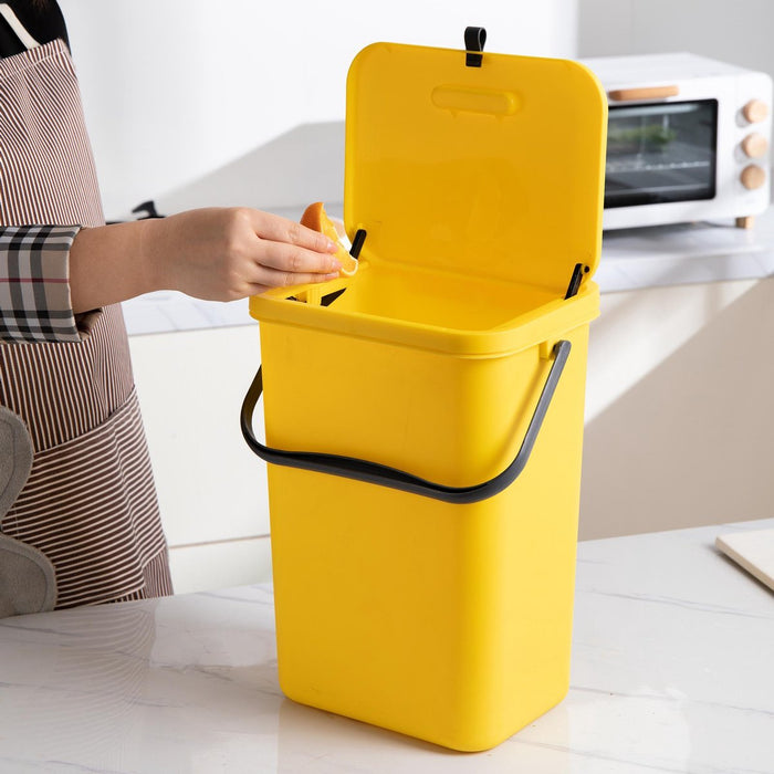 Homra Wall-Up inbouw prullenbak - 12L - Geel