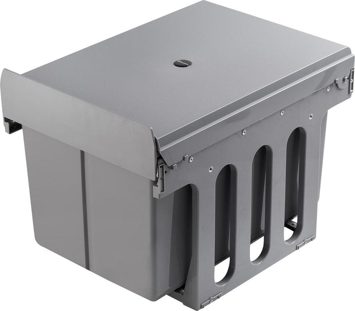 Homra Slide Inbouw Prullenbak - 2 vakken - 30L - Grijs