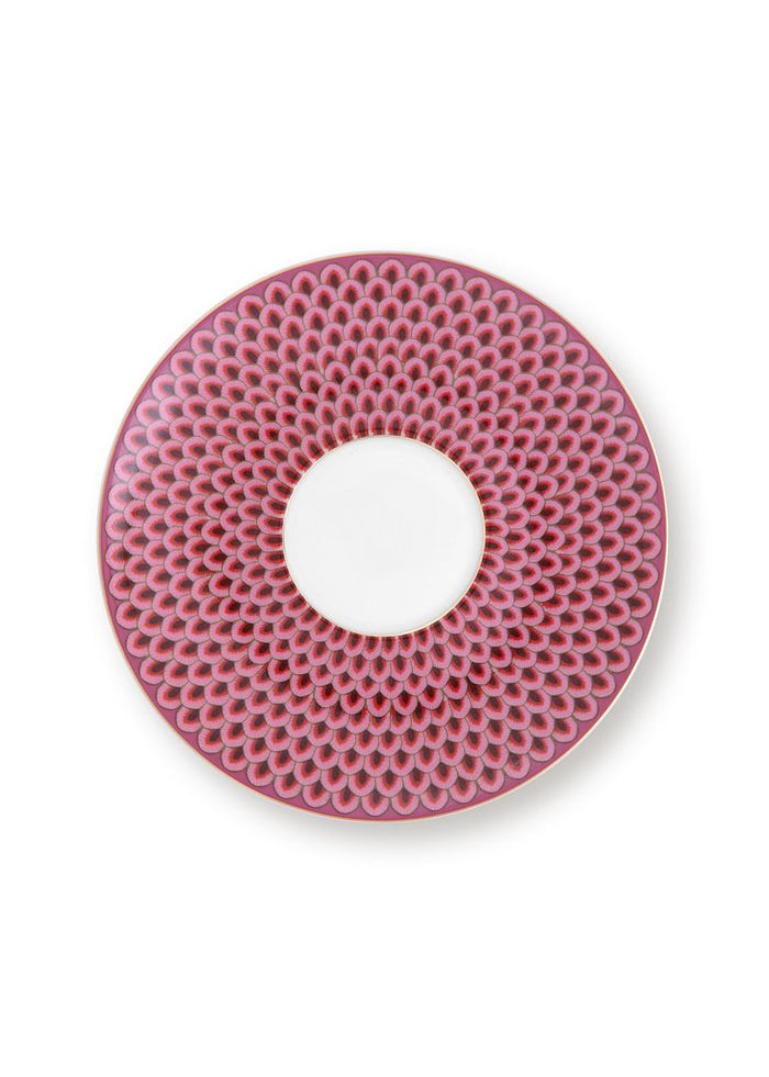 Pip Studio Flower Festival Kop en Schotel - Set van 2 - Donkerroze