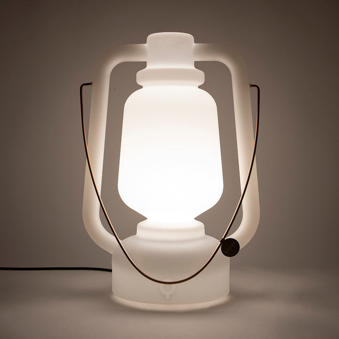 QAZQA Vloerlamp wit 51 cm IP44 - Storm Large