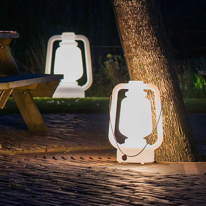 QAZQA Vloerlamp wit 51 cm IP44 - Storm Large