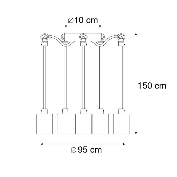 QAZQA Moderne hanglamp goud dimbaar - Cava 5
