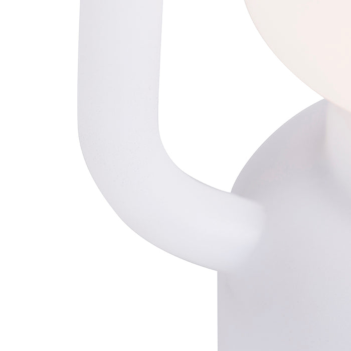 QAZQA Tafellamp wit IP44 incl. bluetooth speaker - Storm Music