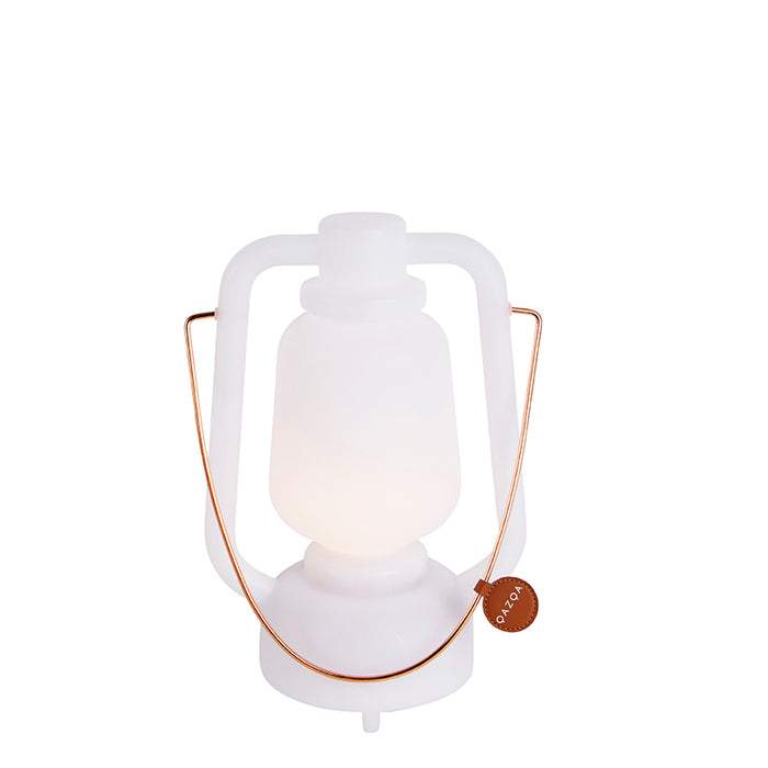 QAZQA Tafellamp wit IP44 incl. bluetooth speaker - Storm Music