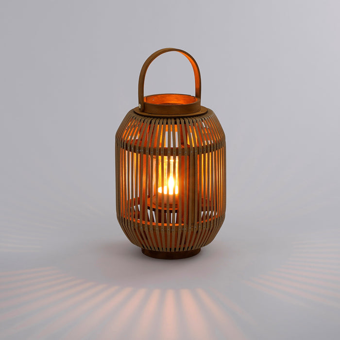 Mica Decorations Havard Windlicht - H33 x Ø23 cm - Bruin