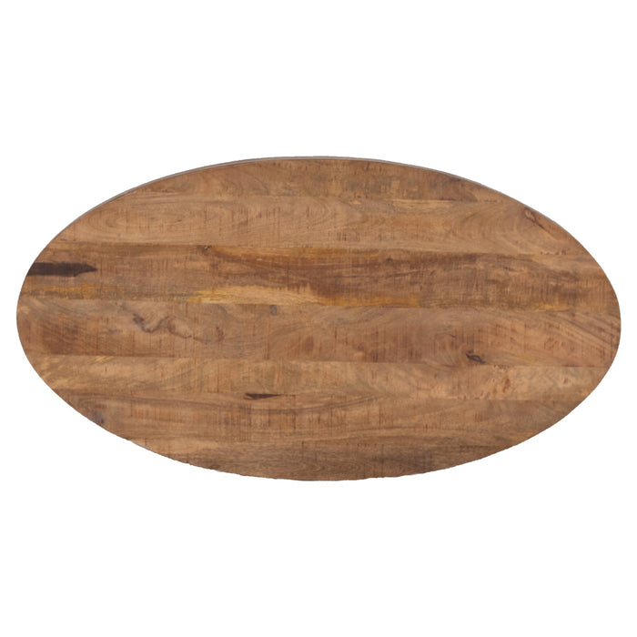 Giga Meubel - Salontafel Ovaal Naturel - Mangohout - 130x70x40cm