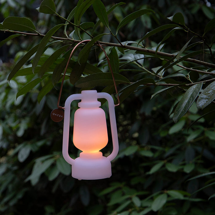 QAZQA Tafellamp wit flame effect 22 cm - Storm Mini