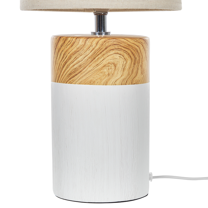 Beliani - ALZEYA - Tafellamp - Wit - Keramiek