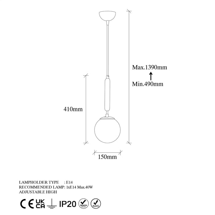 KOBO Living Hanglamp King Gold