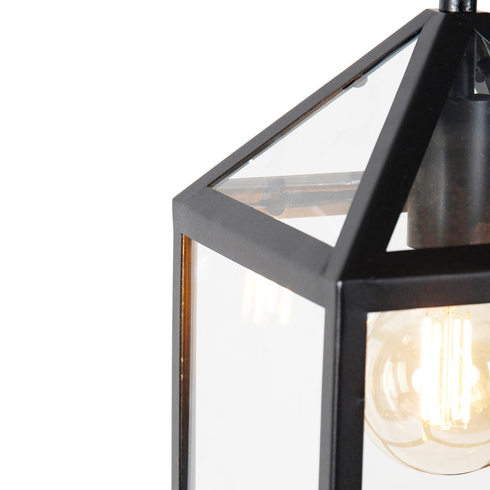 QAZQA Smart buiten hanglamp zwart IP23 incl. Wifi G95 - Amsterdam