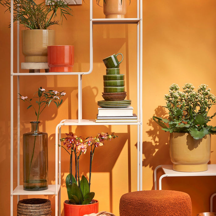 Mica Decorations Guan Glazen Fles - H40 x Ø15 cm - Groen