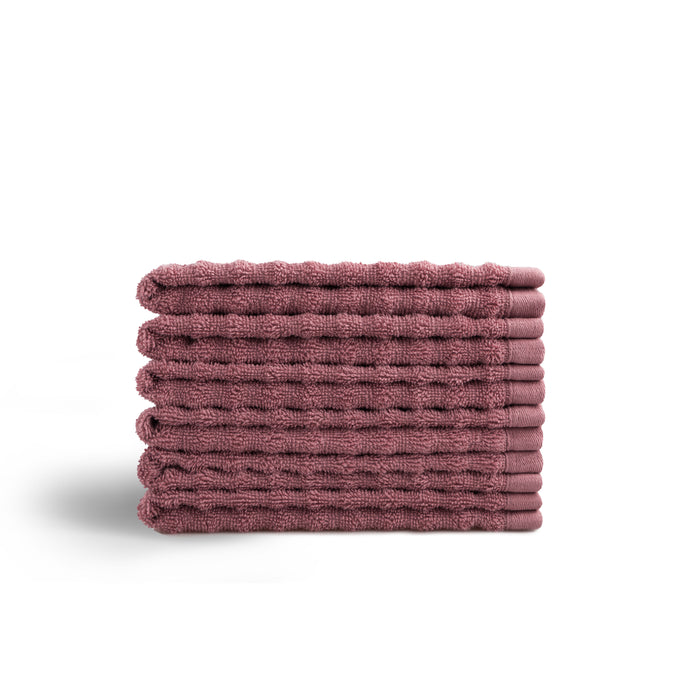 Seashell Wave Gastendoekjes - 6 stuks - 30x50cm - oud roze