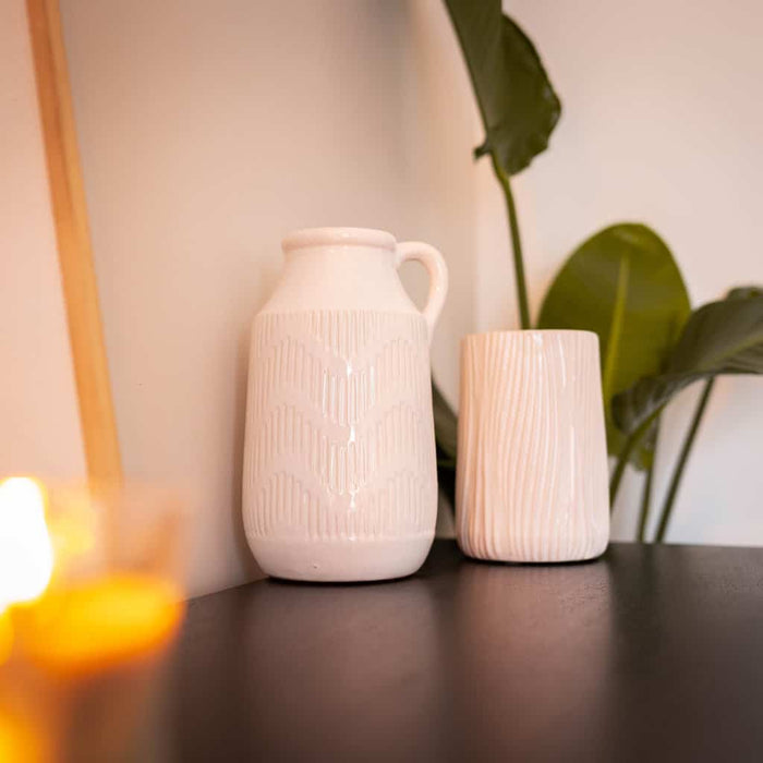 Liviza Vaas Kande wit met handvat