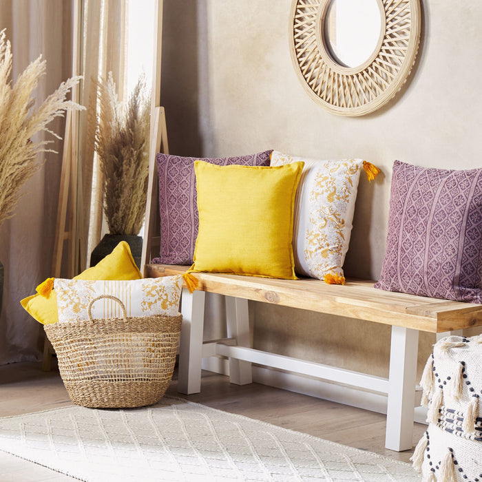 Beliani - SILYBUM - Sierkussen - Roze - 45 x 45 cm - Fluweel