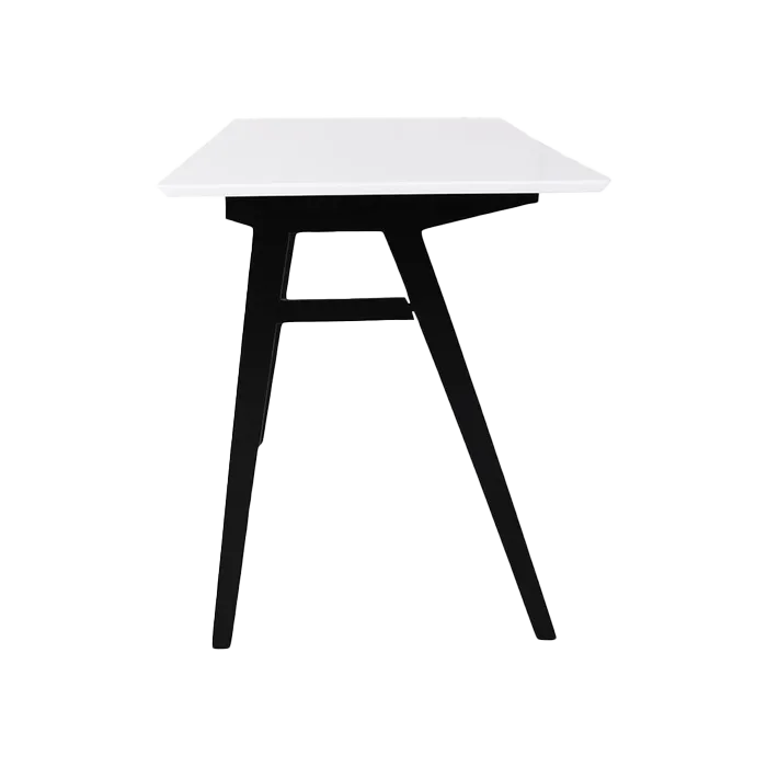 Artichok Rover houten bureau wit - zwart houten onderstel - 120 x 60