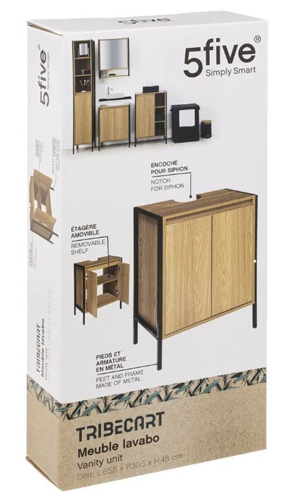 5Five - Wastafelmeubel - 48 x 30,5 x 65,5 cm
