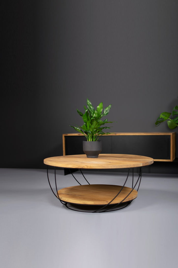 TORNA MOON Salontafel - Zwart | Eik