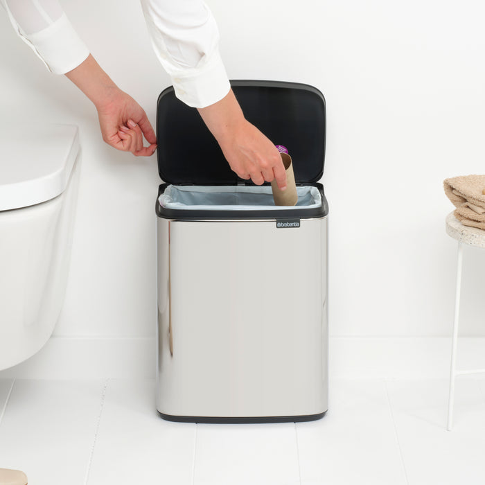 Brabantia Bo Afvalemmer 12 L - Brilliant Steel