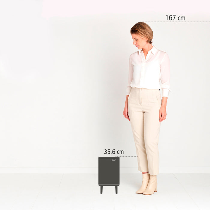 Brabantia Bo Hi Afvalemmer 4 L - Matt Steel FPP