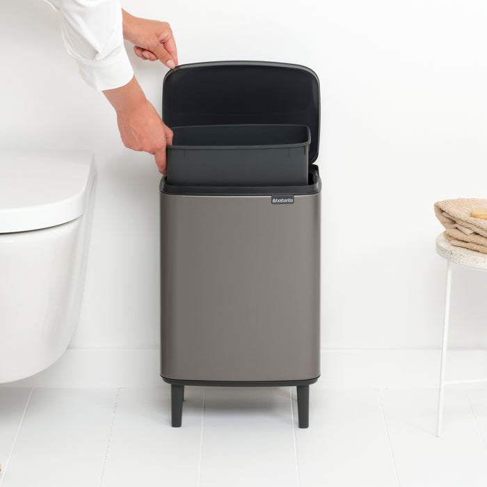 Brabantia Bo Hi Afvalemmer 12 L - Platinum
