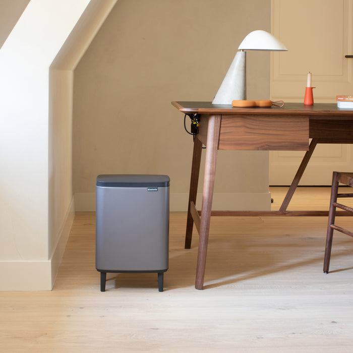 Brabantia Bo Hi Afvalemmer 12 L - Platinum