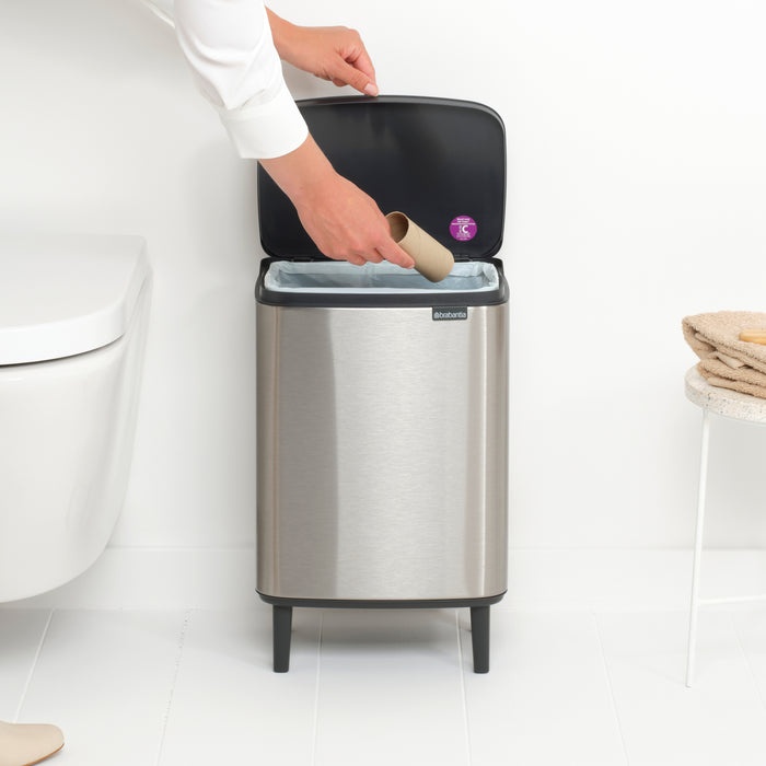 Brabantia Bo Hi Afvalemmer 12 L - Matt Steel FPP