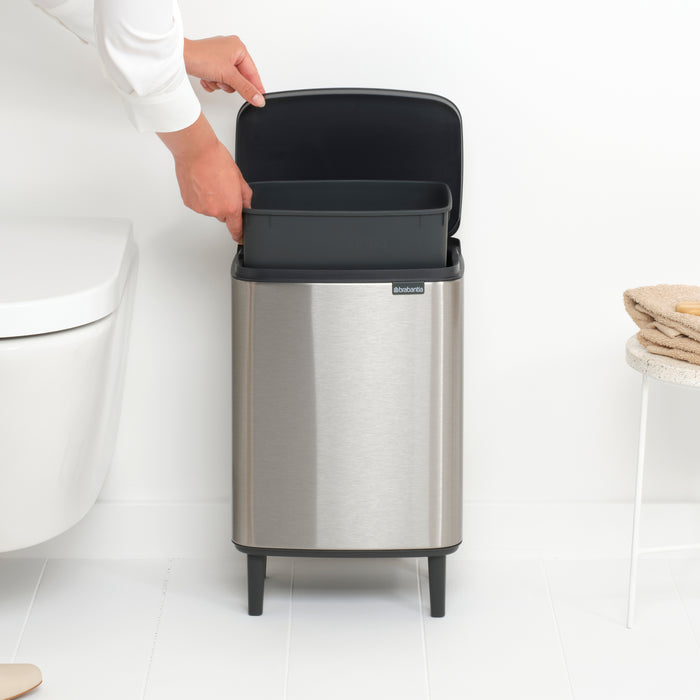 Brabantia Bo Hi Afvalemmer 12 L - Matt Steel FPP