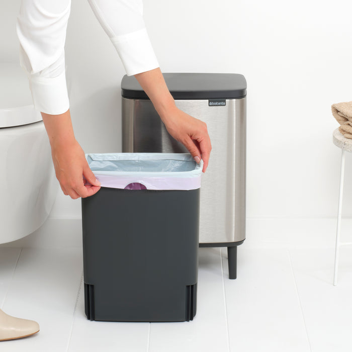 Brabantia Bo Hi Afvalemmer 12 L - Matt Steel FPP