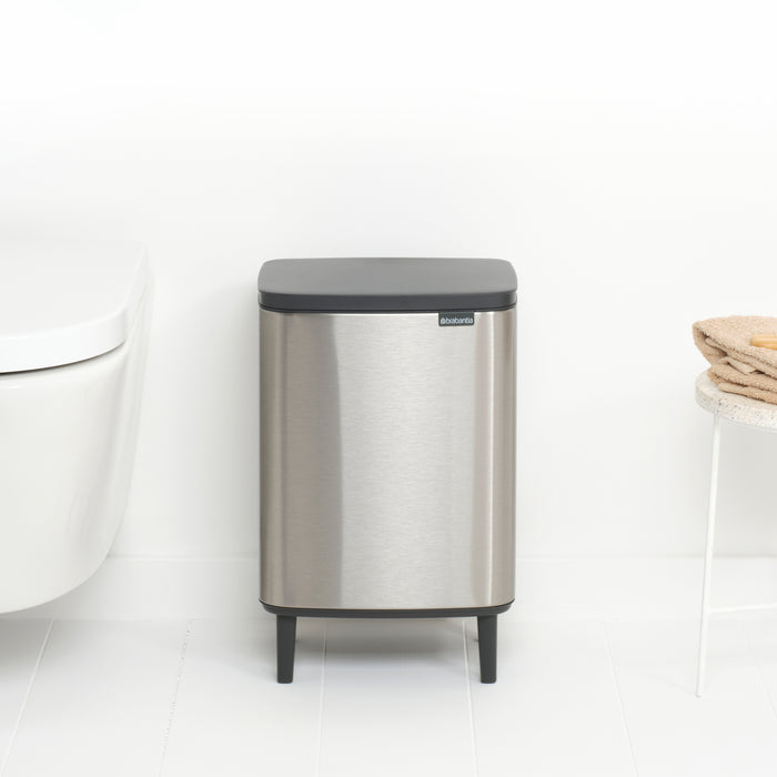 Brabantia Bo Hi Afvalemmer 12 L - Matt Steel FPP
