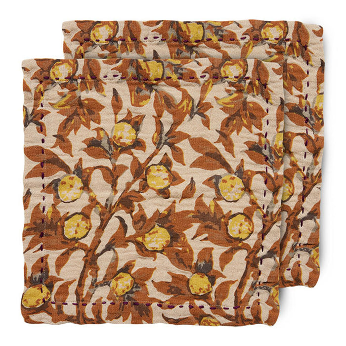HKliving Mediterranean Tangerine Servetten - Set van 2
