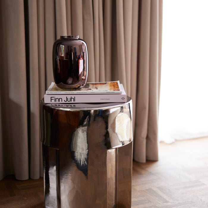 HKliving Chrome Vaas - Brown