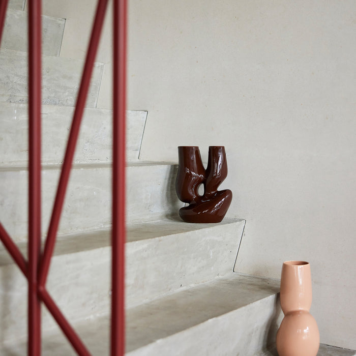 HKliving Organic Vaas - Maat L - Espresso