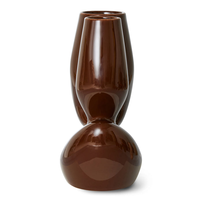 HKliving Organic Vaas - Maat L - Espresso