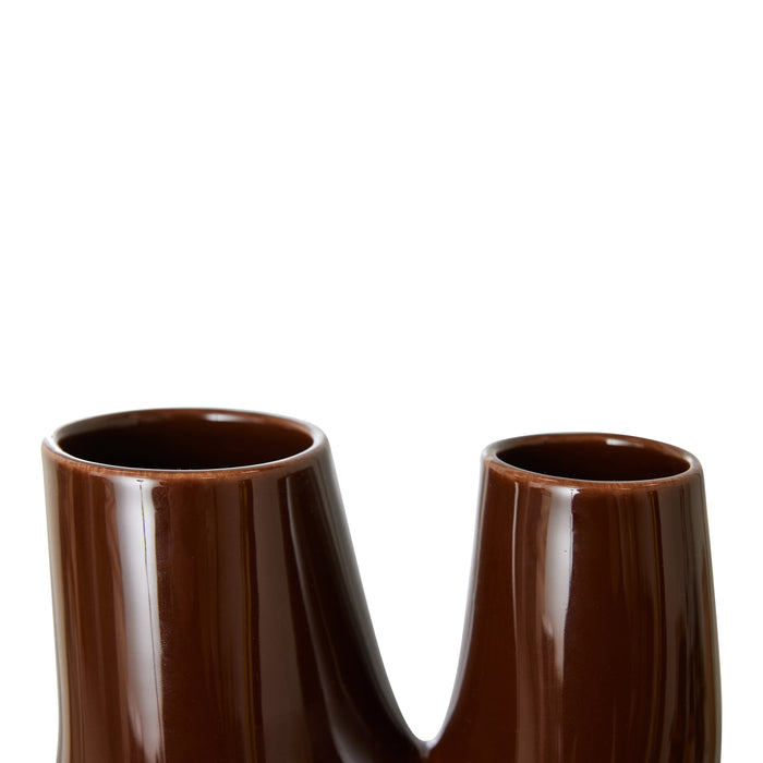 HKliving Organic Vaas - Maat L - Espresso