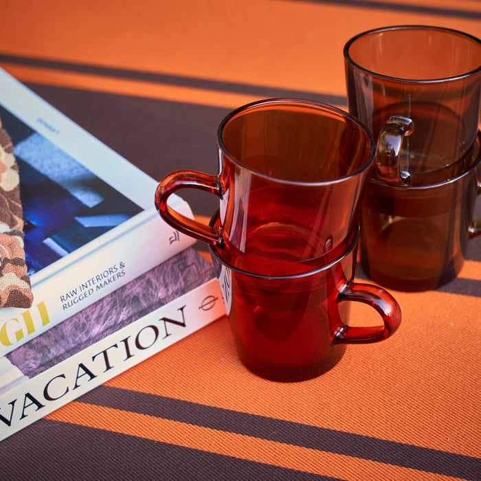 HKliving 70's Glassware Koffiekop 0,2 L - Set van 4