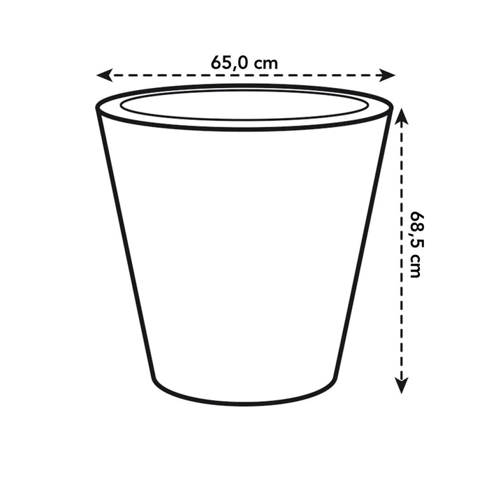 elho Pure Straight Round Plantenbak 65 cm Wit