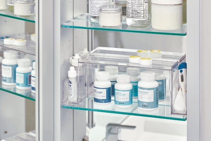 iDesign - Make-up Organiser, 32 x 8 x 11.5 cm, Kunststof, Transparant