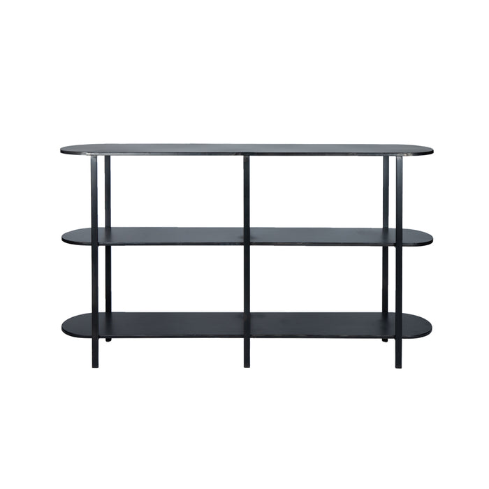 PTMD Sophisticated Sidetable - 160 x 31 x 90,5 cm - Metaal - Zwart