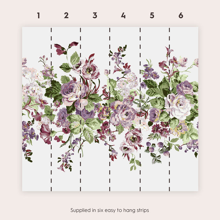 Laura Ashley Rosemore Fotobehang - Bloemen - 280x300cm - Paars